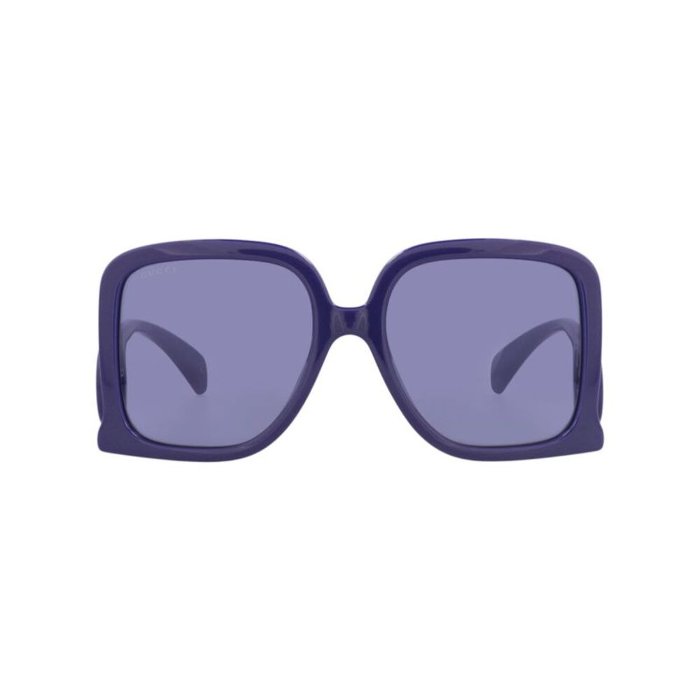 Gucci Square-Frame Injection Sunglasses Purple Womens